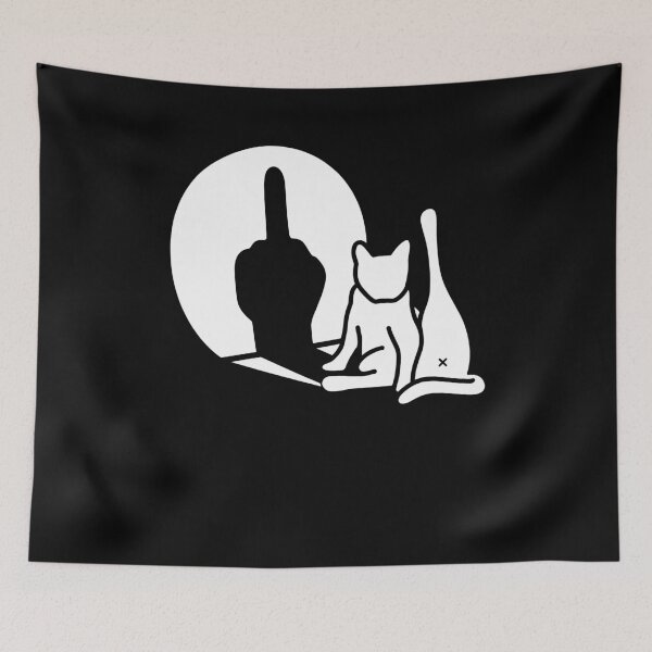Item preview, Cat Middle Finger  designed and sold by suhairee-studio.