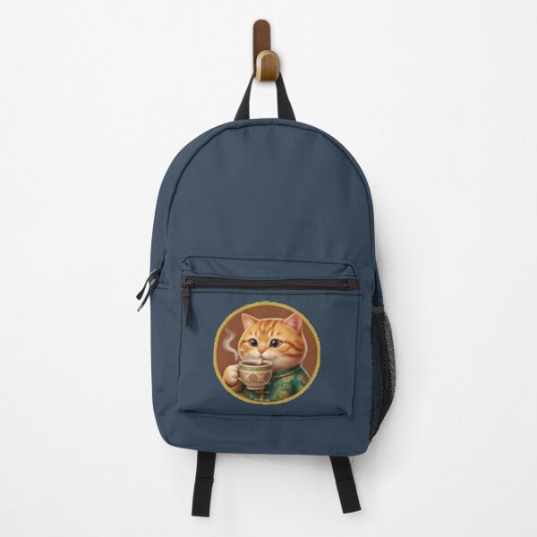 Item preview, Cute Orange Drinking Coffee- Cozy Tabby Kitten Sticker designed and sold by BestBayCA.
