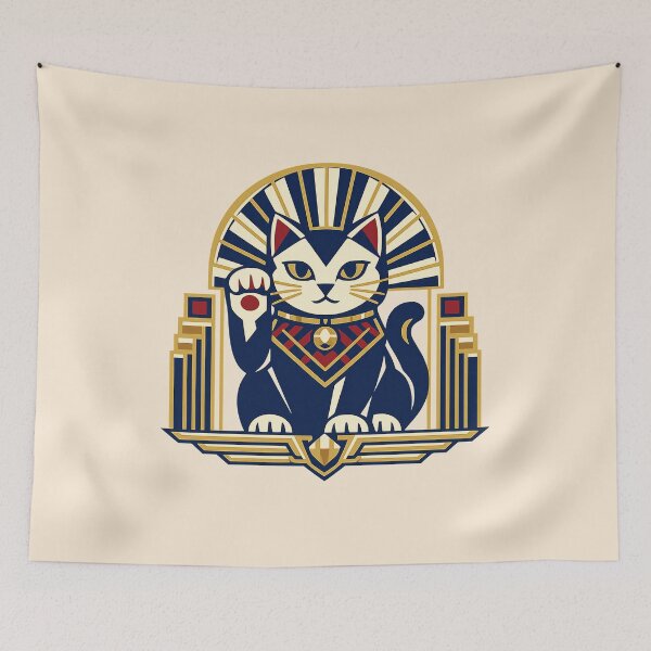 Item preview, Art Deco Lucky Cat designed and sold by KungPowUnicorn.