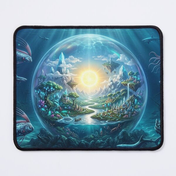 Item preview, World in a Bubble — Underwater Fantasy Realm Ocean Deep designed and sold by RoyArt0.