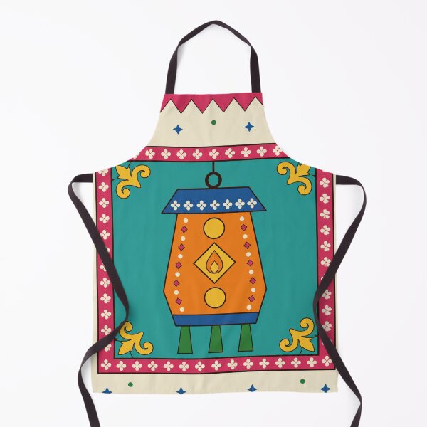 Item preview, Mexican Folk Farolito Lantern — Talavera Tile Christmas Papel Picado designed and sold by Planthem.