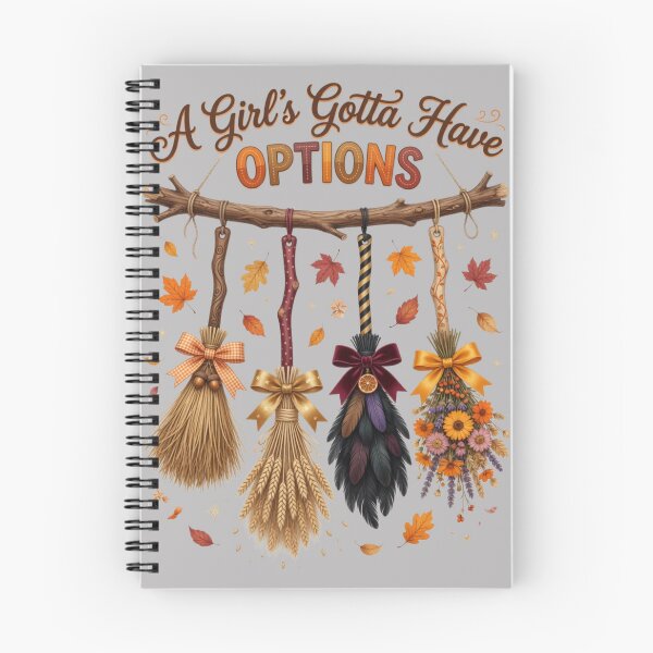 Item preview, A Girl’s Gotta Have Options Witch Brooms Funny Halloween designed and sold by CF_VintageDesign.