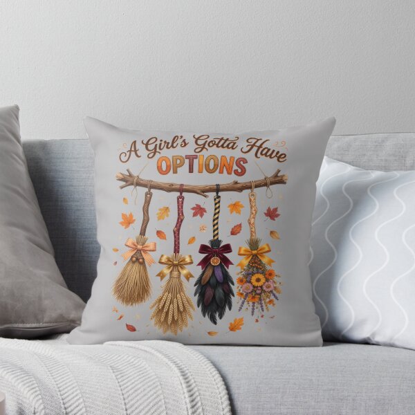 Item preview, A Girl’s Gotta Have Options Witch Brooms Funny Halloween designed and sold by CF_VintageDesign.