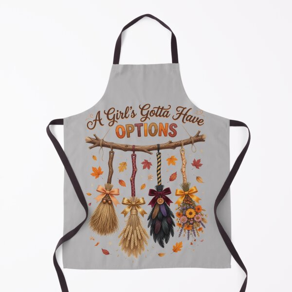 Item preview, A Girl’s Gotta Have Options Witch Brooms Funny Halloween designed and sold by CF_VintageDesign.