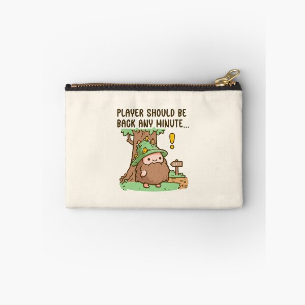Item preview, Player Should Be Back Any Minute | Funny RPG NPC Gamer Cartoon designed and sold by trashpanda_shop.