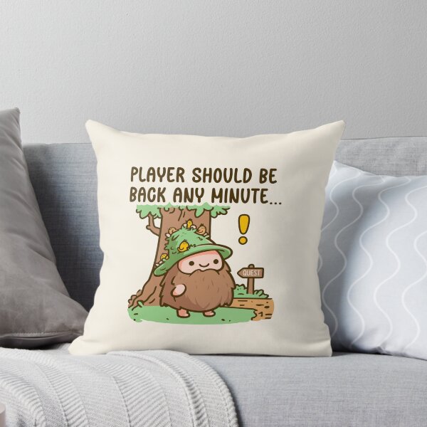 Item preview, Player Should Be Back Any Minute | Funny RPG NPC Gamer Cartoon designed and sold by trashpanda_shop.