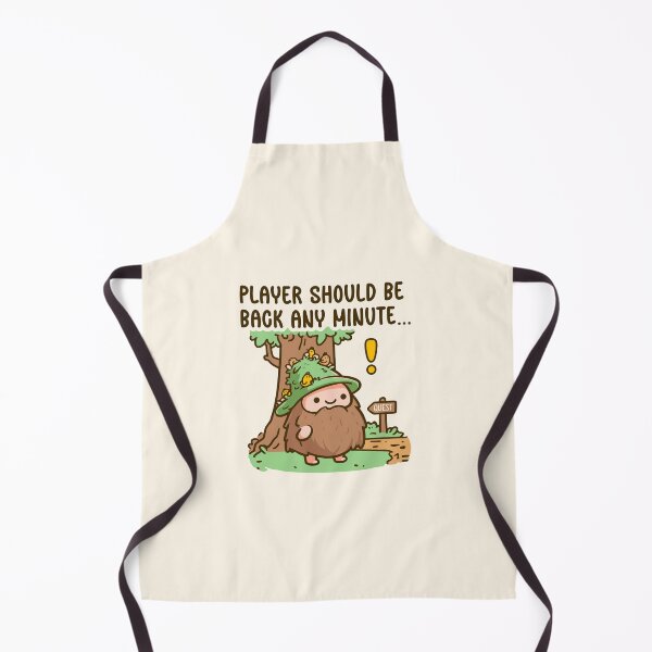 Item preview, Player Should Be Back Any Minute | Funny RPG NPC Gamer Cartoon designed and sold by trashpanda_shop.