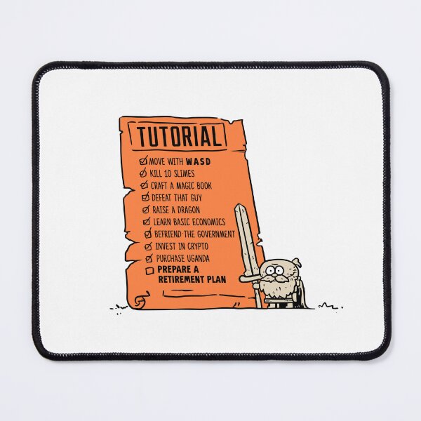 Item preview, Tutorial Never Ends | Funny RPG Gaming Cartoon designed and sold by trashpanda_shop.