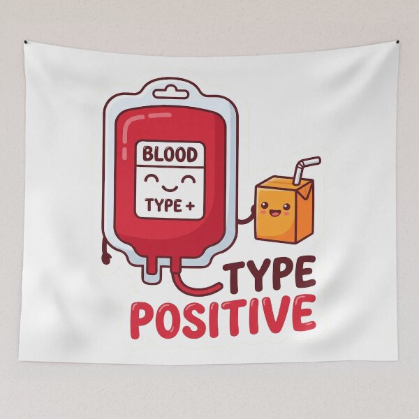 Item preview, Type Positive - Cute Blood Bag Phlebotomy designed and sold by LogicPulse.