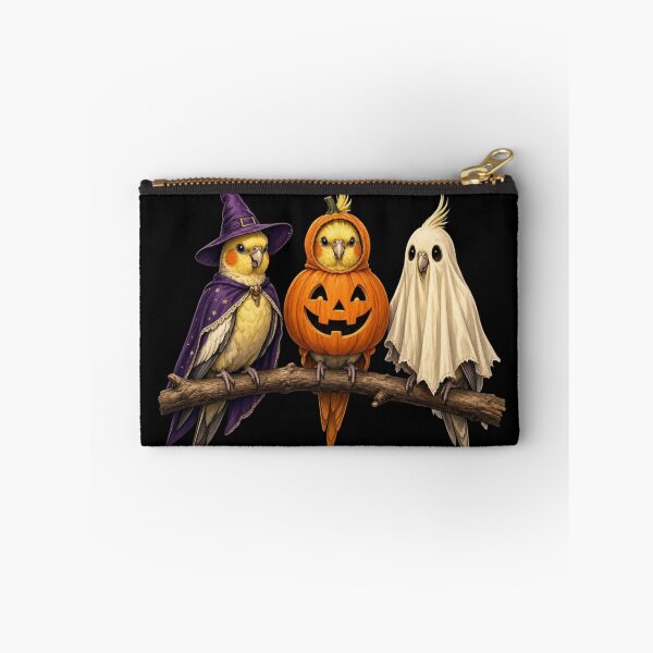 Artikelvorschau, Halloween-Nymphensittiche, Hexen, Kürbis, Geistervogel entworfen und verkauft von CF_VintageDesign.