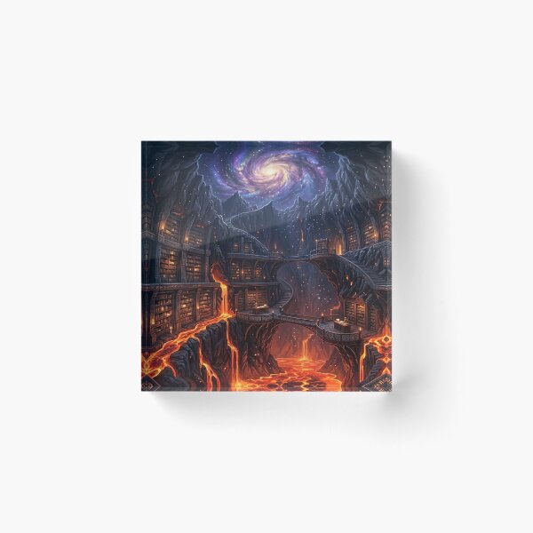 Item preview, Volcanic Library of the Cosmos — Fantasy Archive Beneath Spiral Galaxy designed and sold by RoyArt0.