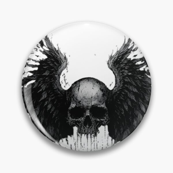 Artikelvorschau, Gothic-Totenkopf mit Flügeln – Dunkle, kantige Gothic-Streetwear entworfen und verkauft von Aesthicer.