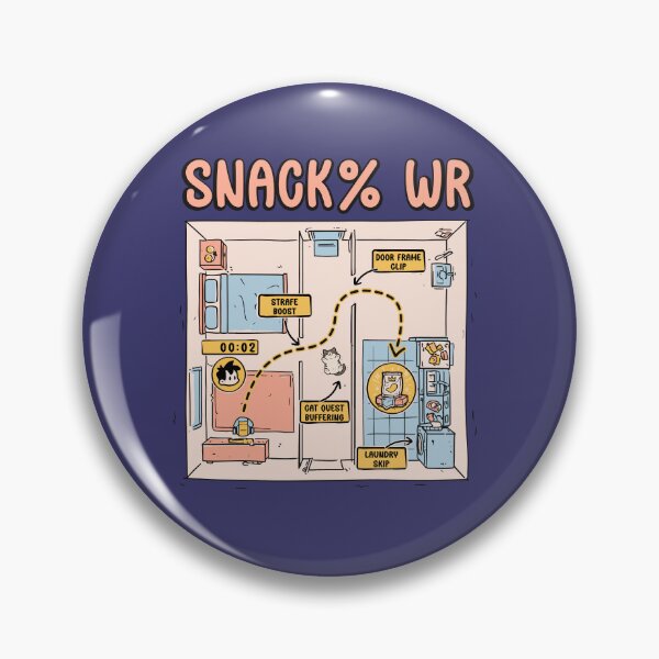 Item preview, Snack% WR | Funny Speedrun Gamer Cartoon designed and sold by trashpanda_shop.
