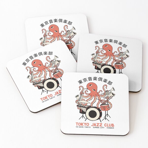 Item preview, Tokyo Jazz Club Octopus Drummer — Vintage Orange Music Graphic designed and sold by HBDStudio.