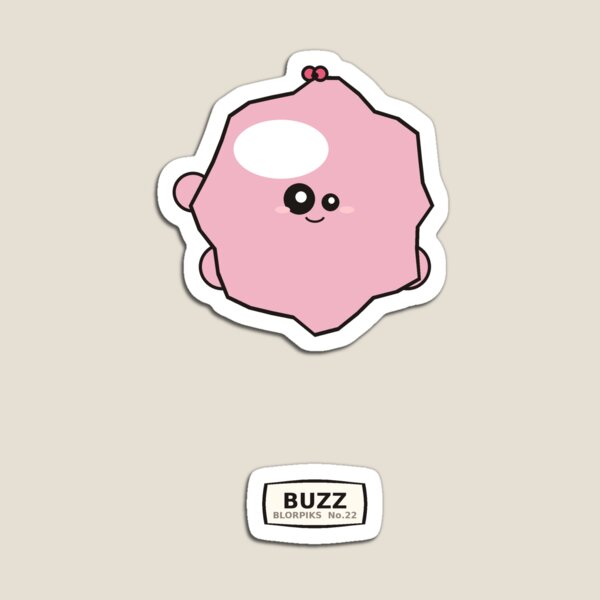Item preview, Blorpiks No.22 — Buzz | Cute Pink Gift Bow Blob Sticker designed and sold by VanSum.