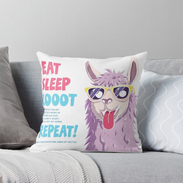 Item preview, Eat Sleep Loot Repeat Gamer Llama designed and sold by icm4639.