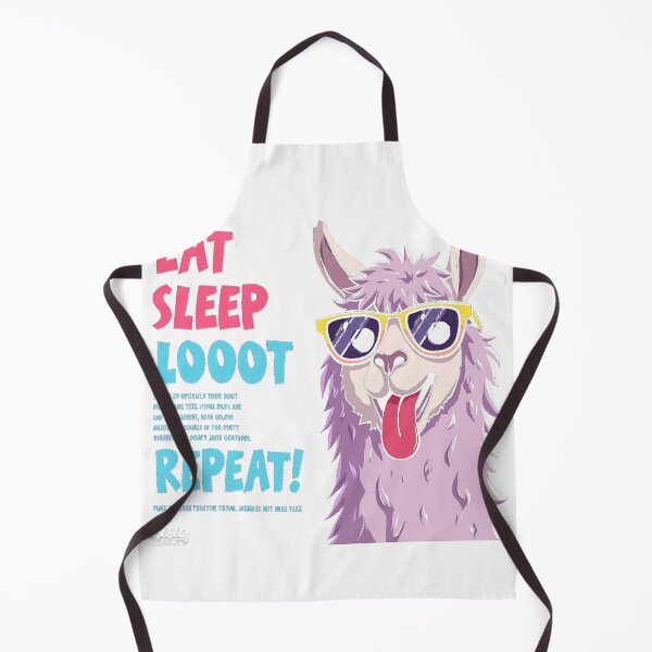 Item preview, Eat Sleep Loot Repeat Gamer Llama designed and sold by icm4639.