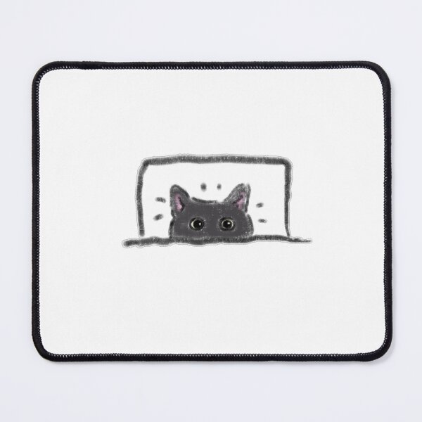 Item preview, Cute Peeking Black Cat Curious Kitten Art designed and sold by raun.draw.