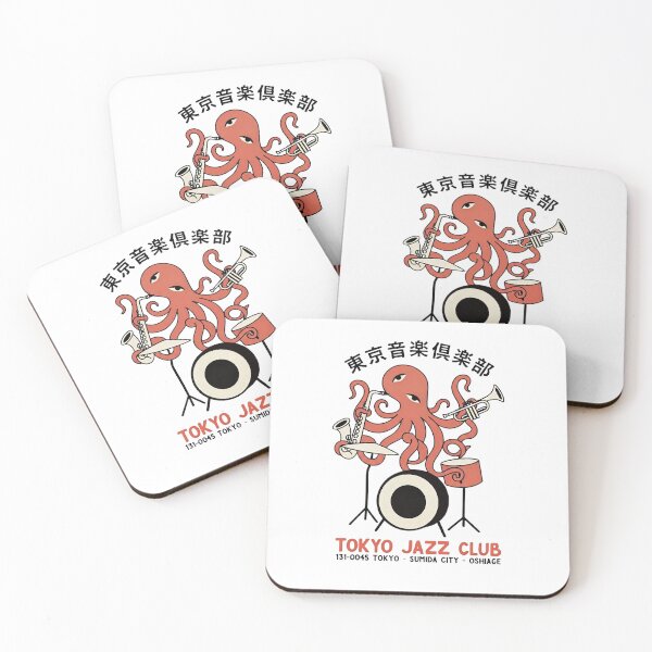 Item preview, Tokyo Jazz Club Octopus Drummer — Vintage Orange Music Graphic designed and sold by HBDStudio.