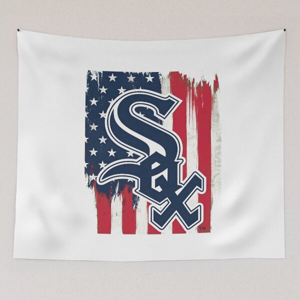 Item preview, Sox Script Over Distressed American Flag designed and sold by kayeufriday.