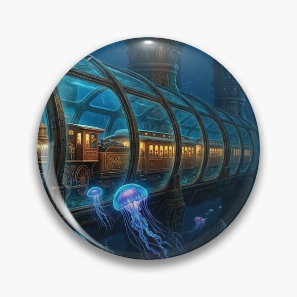 Item preview, Atlantis Express — Underwater Steam Train Through Sunken Temple Ruins designed and sold by RoyArt0.