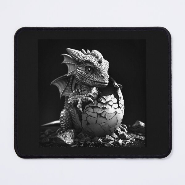 Item preview, Baby Dragon Hatching From Egg – Cute Fantasy Creature Art designed and sold by inkoutninja.