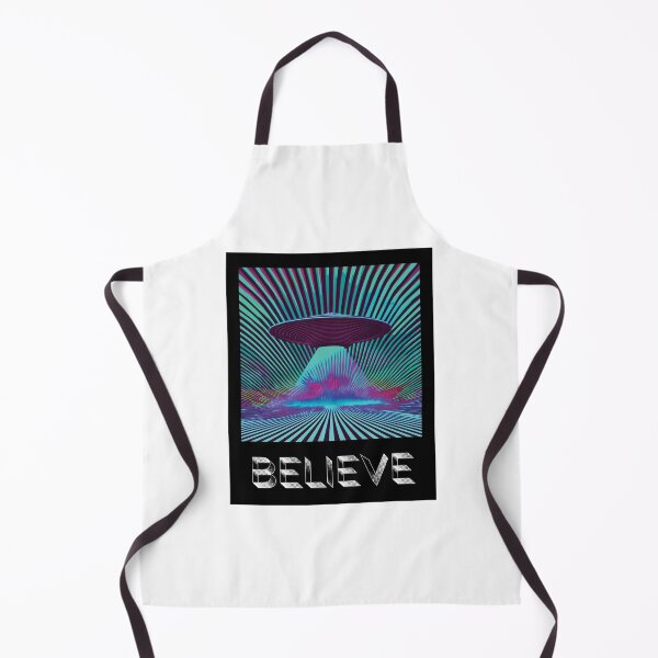 Item preview, Believe UFO Aliencore Psychedelic Optical Illusion Art – Electric Teal designed and sold by ✨nightvrld.
