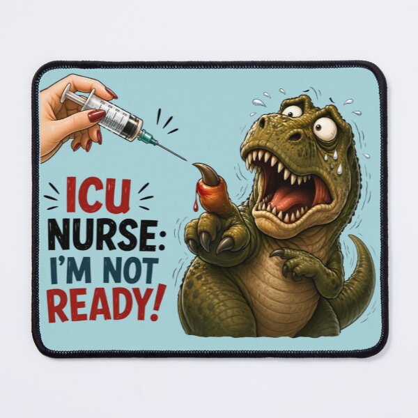 Item preview, T-Shirt | Funny Cartoon ICU Nurse | Funny Needle Fear designed and sold by DigiArt8Design.