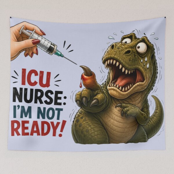 Item preview, T-Shirt | Funny Cartoon ICU Nurse | Funny Needle Fear designed and sold by DigiArt8Design.