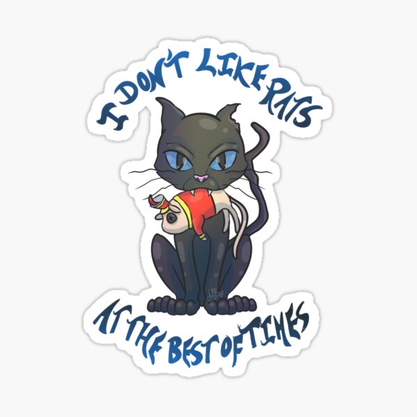 Coraline Style Black Cat Sticker – Hidden Gems Novelty