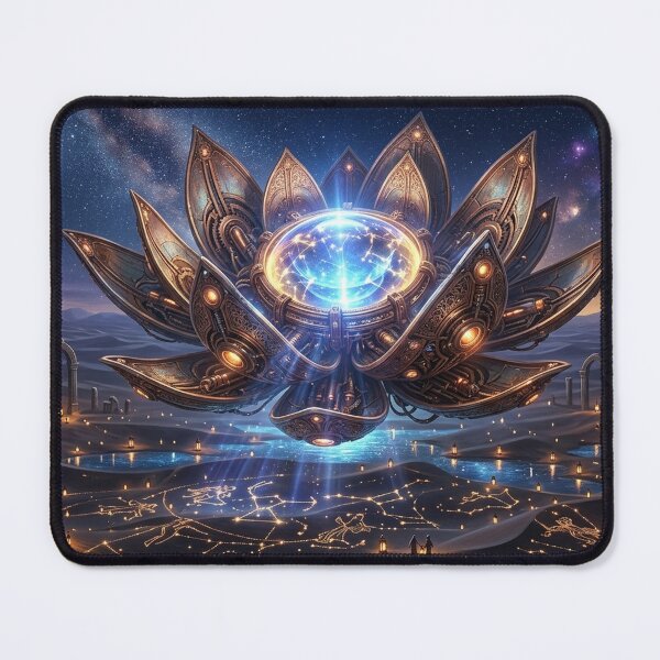 Item preview, Cosmic Lotus — Mechanical Flower Star Chart Desert Ruins designed and sold by RoyArt0.