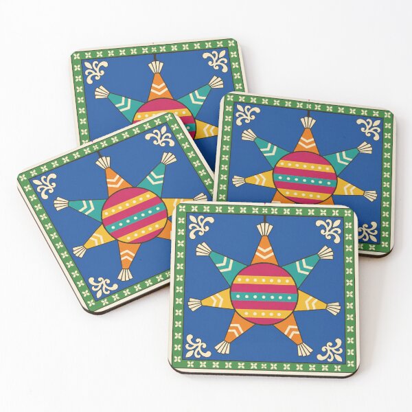 Item preview, Mexican Folk Star Pinata — Talavera Tile Christmas Papel Picado designed and sold by Planthem.