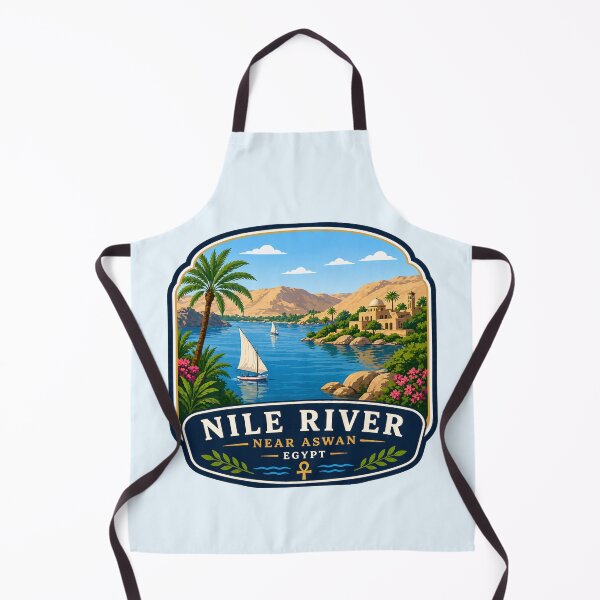 Item preview, Nile River, Aswan, Egypt & Felucca Boats designed and sold by Myra365Art.