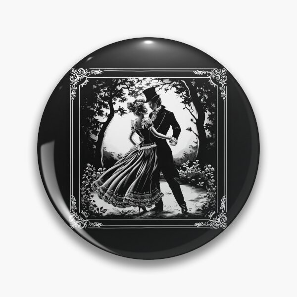 Item preview, Victorian Gothic Couple Dancing – Dark Romantic Vintage Art designed and sold by inkoutninja.