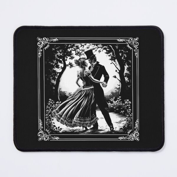 Item preview, Victorian Gothic Couple Dancing – Dark Romantic Vintage Art designed and sold by inkoutninja.