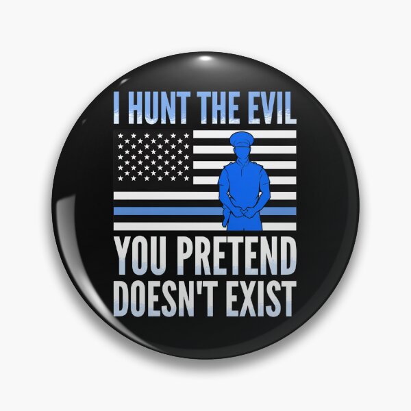 Item preview, I Hunt The Evil Police Flag Thin Blue Line  designed and sold by Skuthorp231.