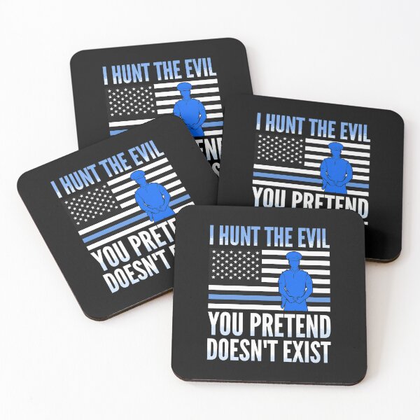 Item preview, I Hunt The Evil Police Flag Thin Blue Line  designed and sold by Skuthorp231.