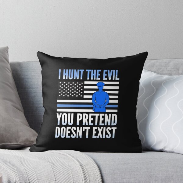 Item preview, I Hunt The Evil Police Flag Thin Blue Line  designed and sold by Skuthorp231.