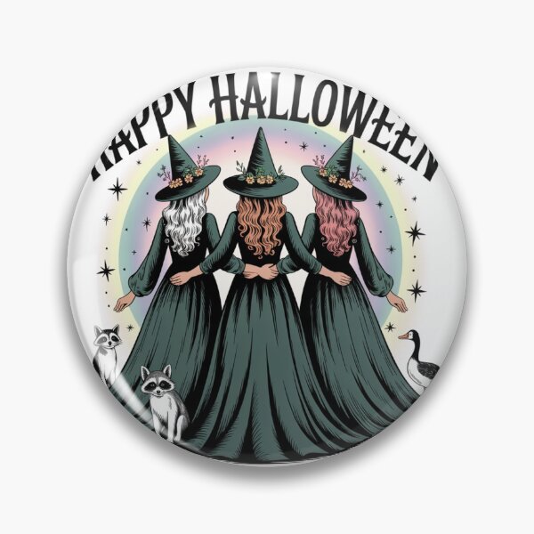 Item preview, Three Witch Sisters Halloween, Witchy Women Spooky Season Cute Vintage Halloween Gift designed and sold by Zizo-DR44.