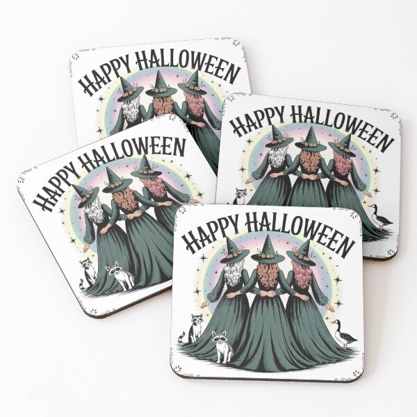 Item preview, Three Witch Sisters Halloween, Witchy Women Spooky Season Cute Vintage Halloween Gift designed and sold by Zizo-DR44.