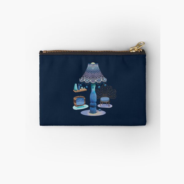 Item preview, Retro Vintage Blue Lamp Living Room Interior designed and sold by Karin Taylor.
