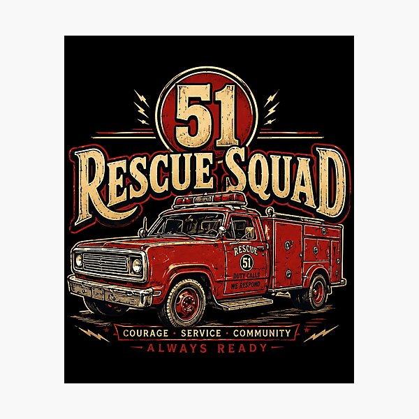 Item preview, Rescue Squad 51 designed and sold by xenianorman.