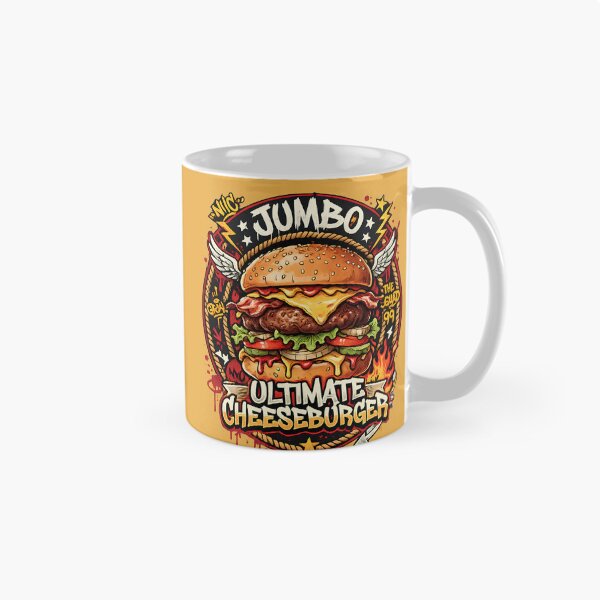 Item preview, Jumbo Ultimate Cheeseburger - Retro Graffiti Fast Food Art designed and sold by digitalbob60.
