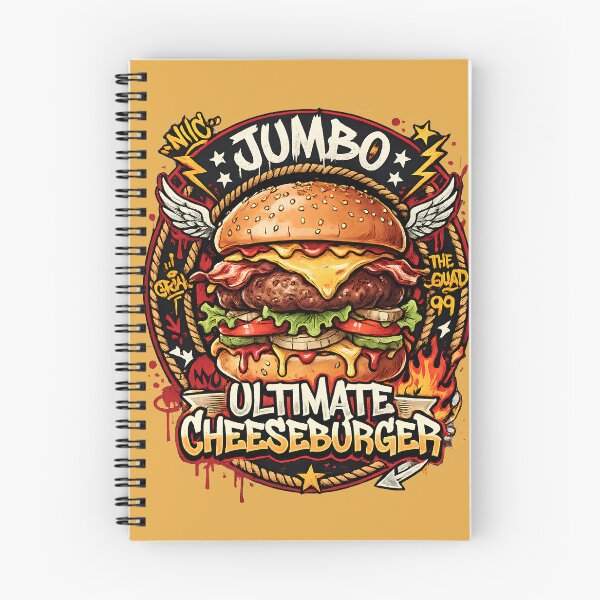 Item preview, Jumbo Ultimate Cheeseburger - Retro Graffiti Fast Food Art designed and sold by digitalbob60.