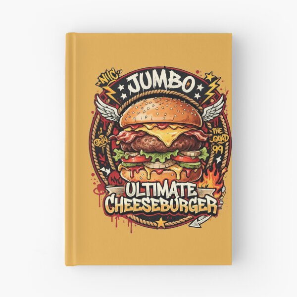 Item preview, Jumbo Ultimate Cheeseburger - Retro Graffiti Fast Food Art designed and sold by digitalbob60.