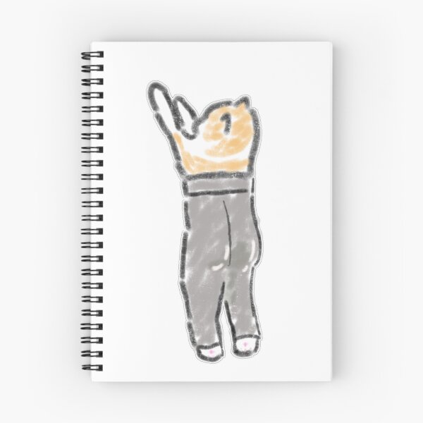 Item preview, Cute Cat in Overalls Reaching Up Art designed and sold by raun.draw.