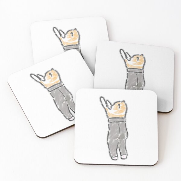 Item preview, Cute Cat in Overalls Reaching Up Art designed and sold by raun.draw.