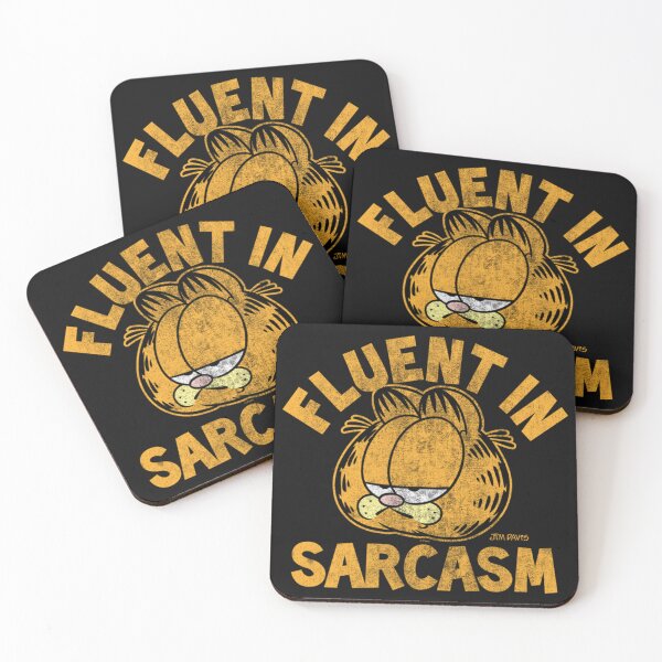 Item preview, Garfieldzz Fluent in Sarcasm Cartoon Cat designed and sold by LincolnWardill.