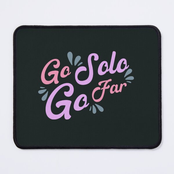 Item preview, Go Solo Go Far – Empowering Solo Journey Quote designed and sold by WallMuseStudio .