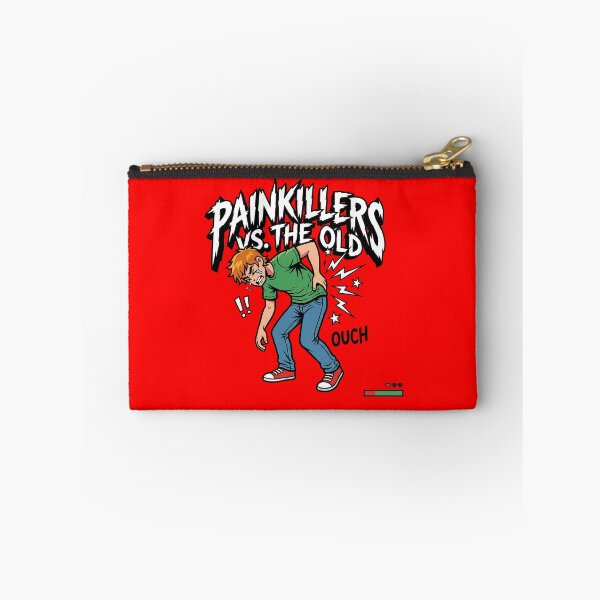 Item preview, Painkillers Vs The Old Funny Back Pain Retro Arcade Indie Comic Style designed and sold by AdyKurniawan.